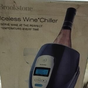 Brookstone Digital Iceless Wine Chiller in Black